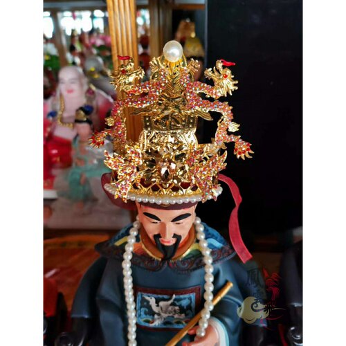 凤冠霞帔头饰娘娘凤冠神帽观音帽子神明佛像娘娘帽神像帽冠三凤冠