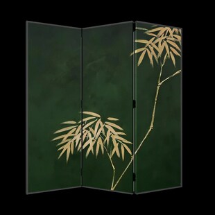东方美学新古典屏风折叠移动客厅玄关入户茶室卧室床头折屏翠竹画