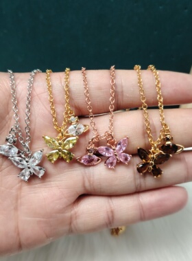 《现货秒发》土星蝴蝶项链女轻奢小众设计感高级锁骨链