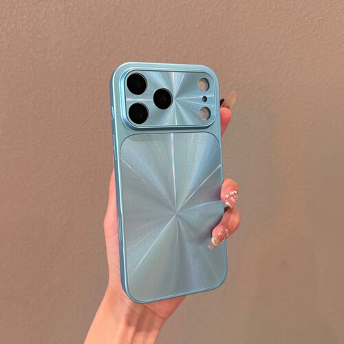 ins蓝色极光镭射CD纹适用iPhone18promax手机壳苹果17Pro新款16秒变大视窗15PM情侣高级感13防摔男女14保护套