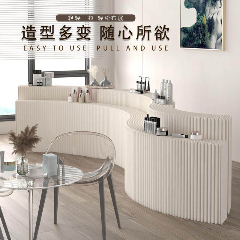 折叠展示架装饰展台中岛展示柜纸质流水台展会展架橱窗产品展示柜