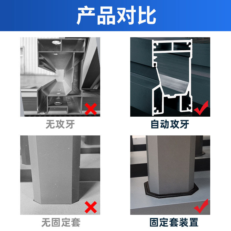 铝合金分段电动平移大门庭院单位工厂智能自动伸缩大门折叠段滑门