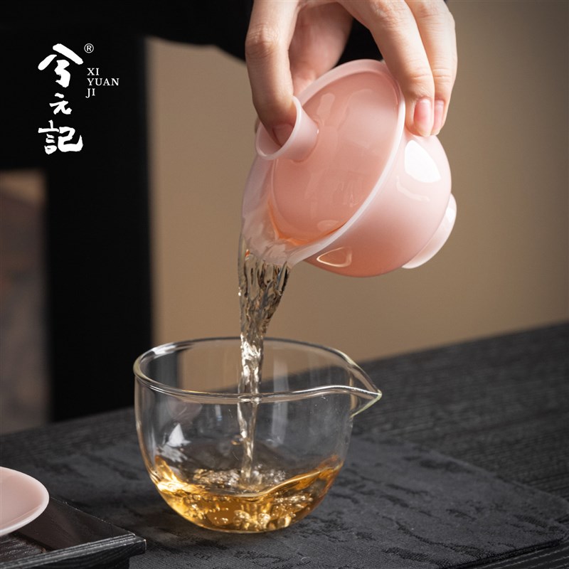 羊脂玉瓷三才盖碗茶杯女士个人专用泡茶碗带盖子单个高档功夫茶具