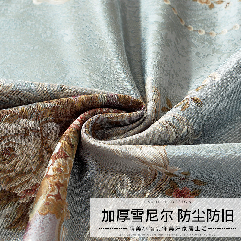 欧式桌布圆形大圆桌子蓝色家用客厅茶几台布餐桌布布艺圆茶几装饰