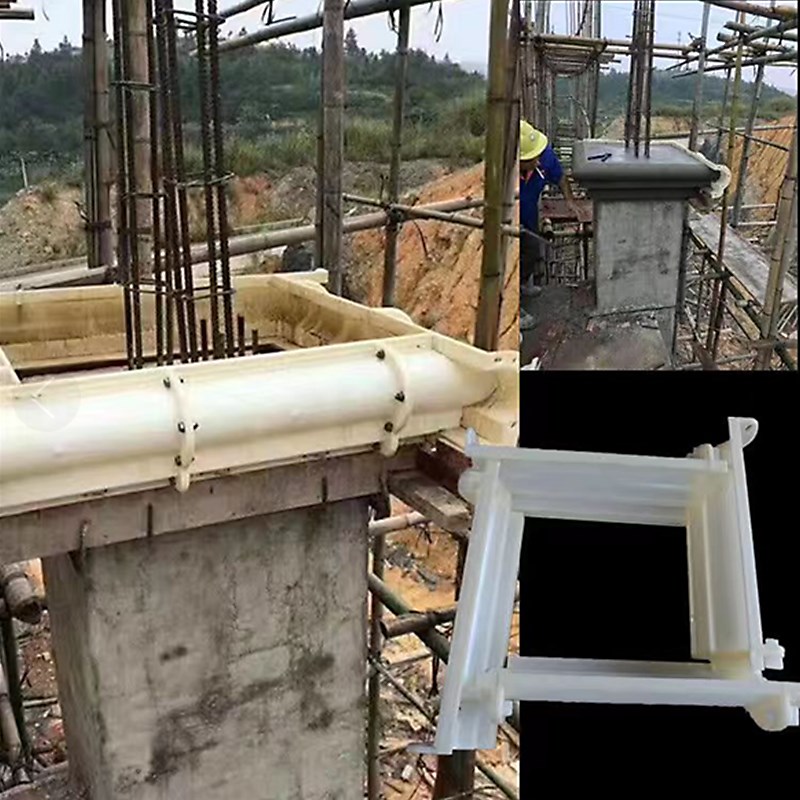 新款加厚罗马柱方形柱脚模具方墩开口柱帽柱头欧式大门水泥柱模型