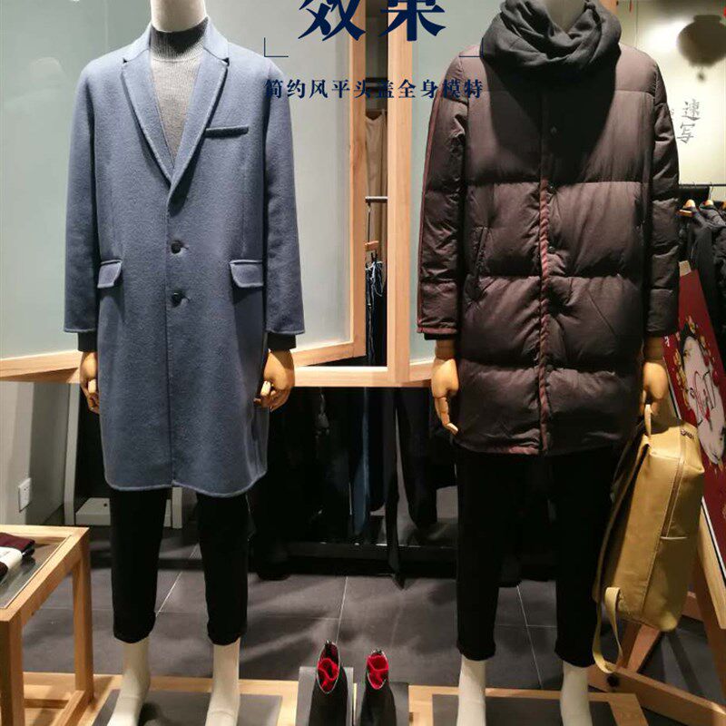 彪氏高档全身包布男模特服装店展示道具衣架橱窗展示架子道具人台