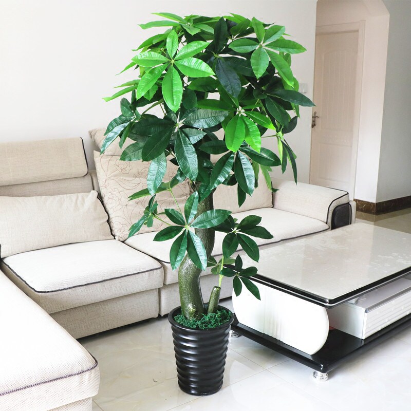包邮仿真发财树植物假花客厅假树大型落地花艺塑料花盆景盆栽装饰