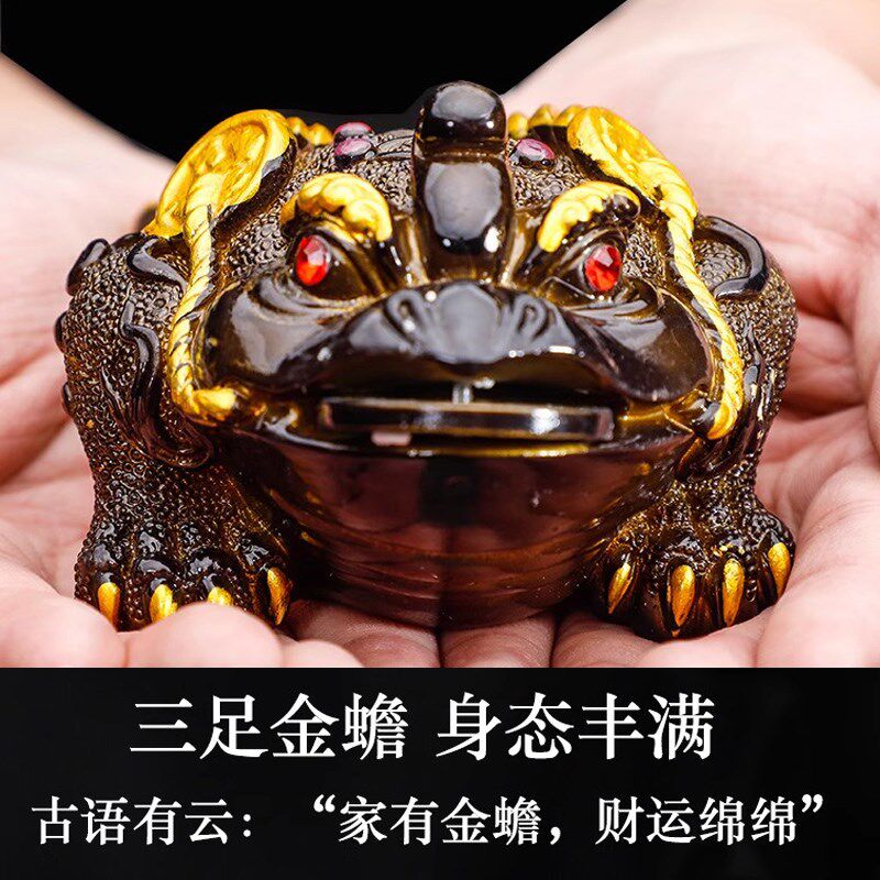 变色金蟾茶宠摆件精品可养茶具配件茶桌茶盘茶道金蝉招财茶台蟾蜍