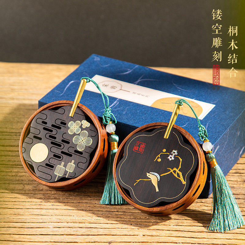 创意迷你实木香炉 新中式风格茶道香薰炉组合