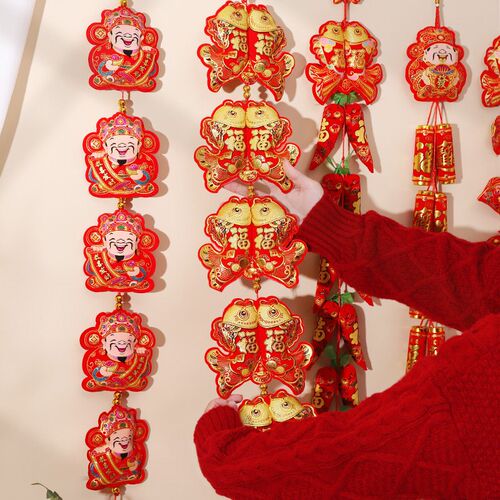 2026马年新年过年福字喜庆挂件春节装饰品中国结辣椒灯笼墙上挂饰