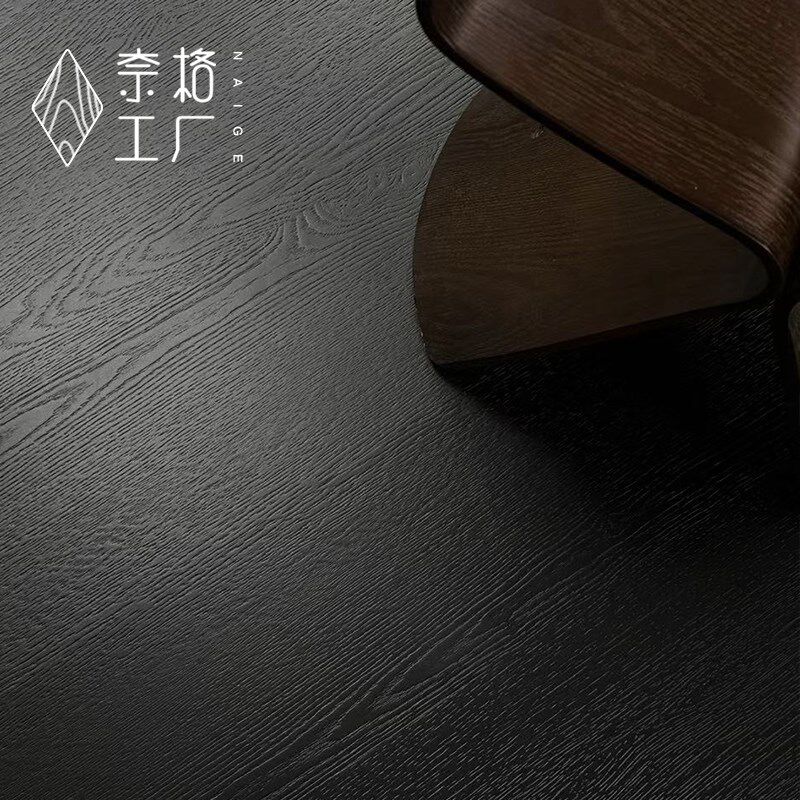 SPC石塑锁扣地板家用黑色深色复古木纹PVC石晶卡扣式加厚静音防水