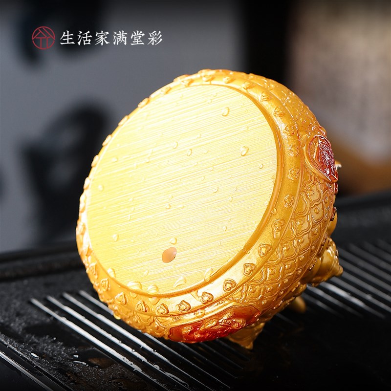 遇水变色大号时来运转瑞兽金蟾茶宠摆件茶玩茶桌茶具配件装饰品