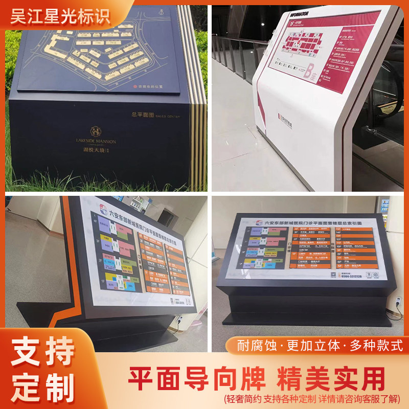 斜面导视牌小区平面图景区指引牌医院指示牌商场导向牌楼层索引台