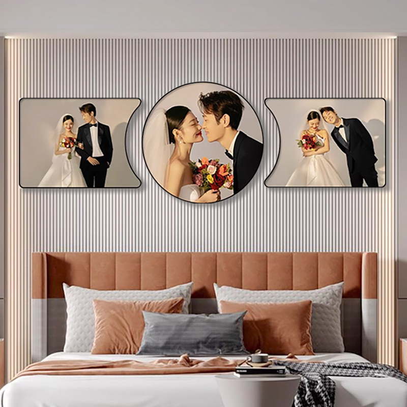 婚纱照相框挂墙结婚照定制照片卧室床头画全家福装饰画沙发画冲印