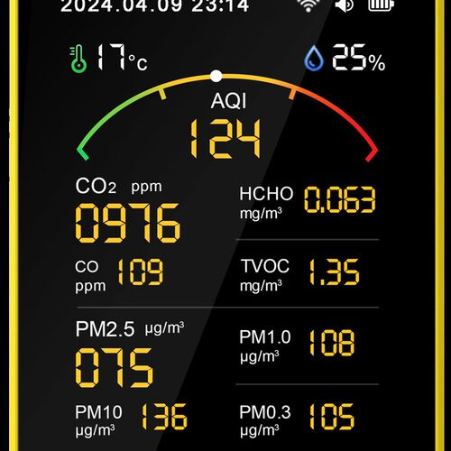 涂鸦app空气质量检测仪二氧化碳红外检测仪pm2.5激光甲醛一氧化碳