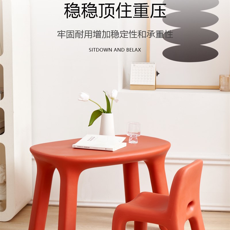 幼儿园餐桌椅小凳子矮凳家用靠背椅塑料饭桌写字儿童桌椅组合套装