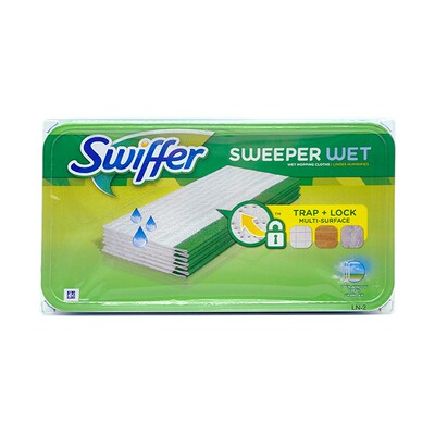 美国Swiffer Sweeper拖把地板免洗静电纸除尘替换湿巾32片湿抹布