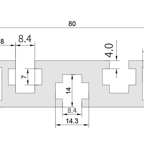 工业铝挤型材料国标2080铝挤型材料 20*80铝合金型材 8020雕刻机