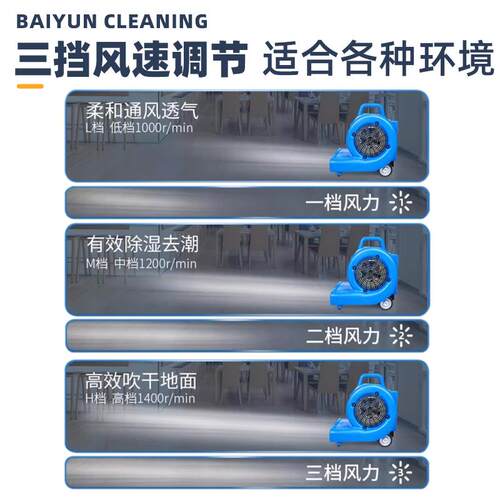 白云洁霸吹地机地面吹干机回南天吹地机商用强力吹地机除湿大功率