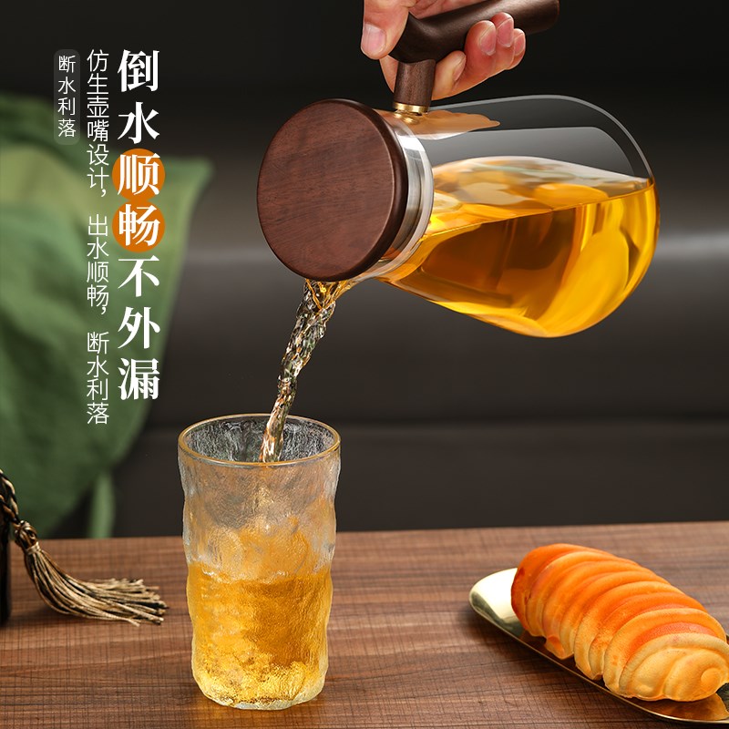 冷水壶玻璃耐高温大容量玻璃水壶果汁凉茶壶装白开水家用泡凉水壶