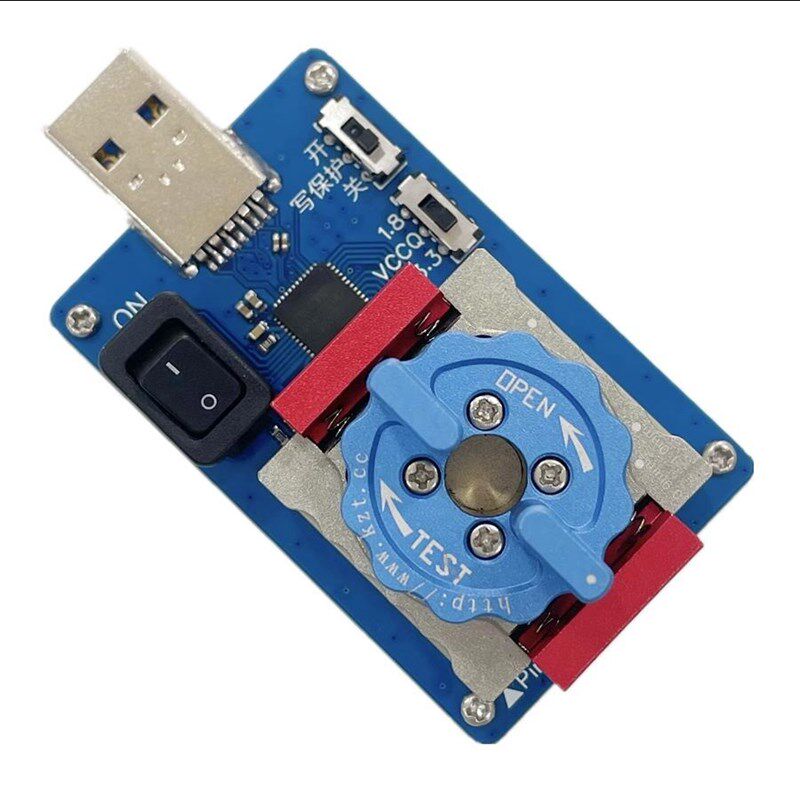 EMMC153 169芯片编程烧录器user分区数据恢复boot12烧写测试清空