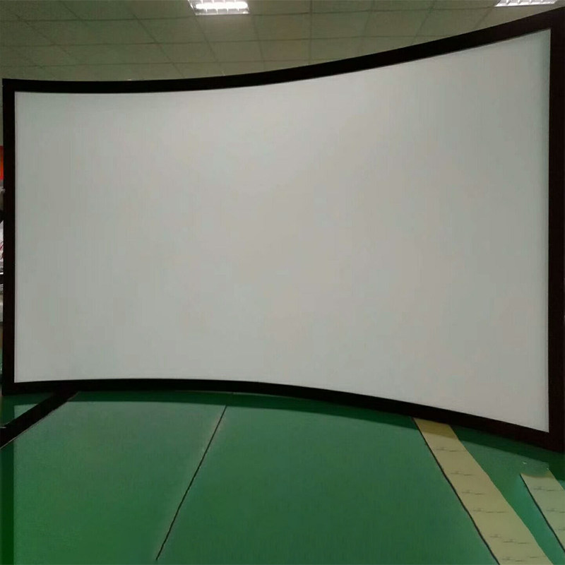 弧形画框投影幕布100/120/150/180/200寸软幕玻纤高清金属可定做