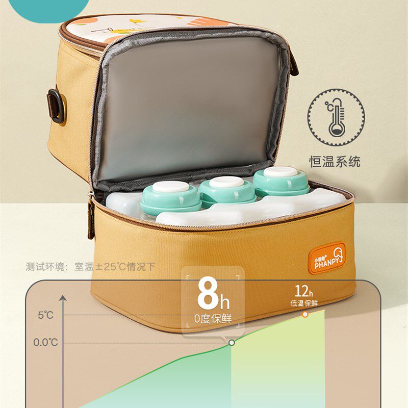 小雅象背奶包妈咪装备冷藏冻箱便携式上班保温袋蓝冰储奶冰包母乳