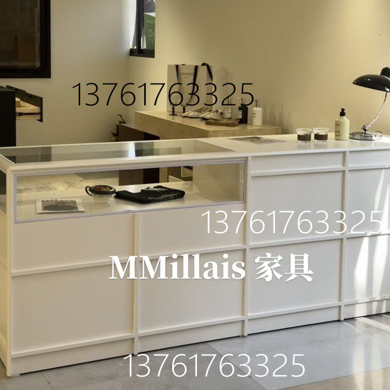 韩国ins风收银台展示柜饰品柜边柜中岛桌中岛柜岛台衣柜陈列柜