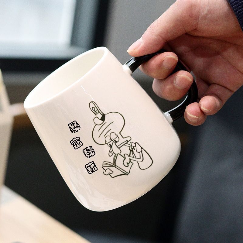 变色杯子diy定制照片情侣个性礼物马克加热遇水显图陶瓷杯带盖勺