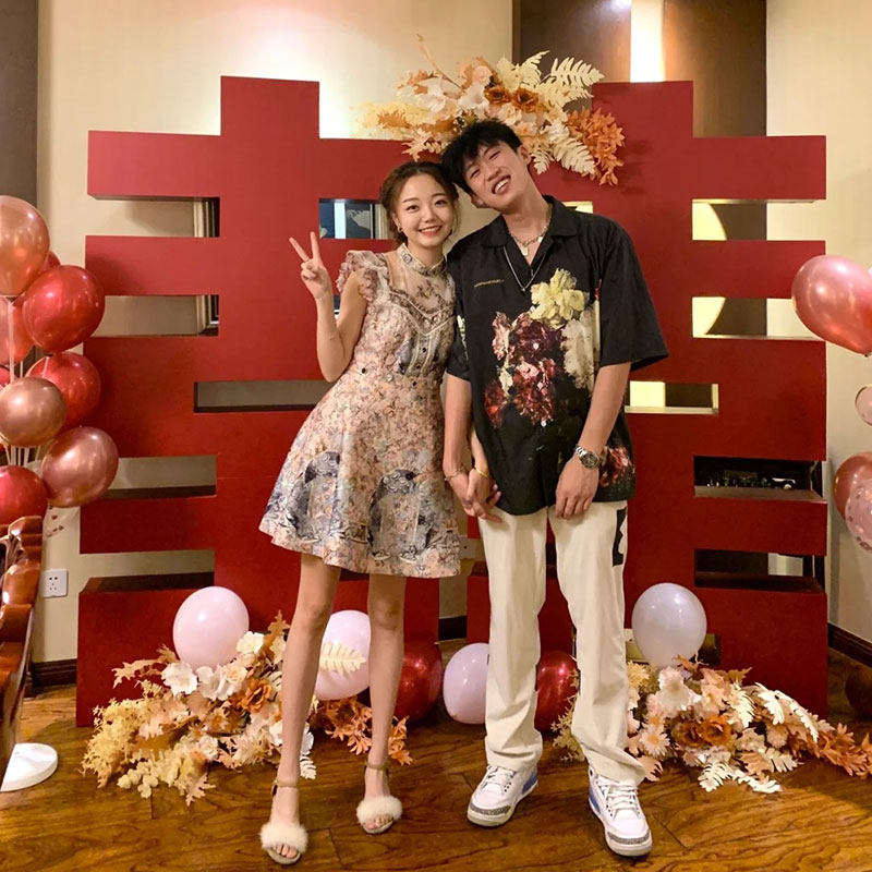 大喜字结婚KT板布置摆件立体囍落地背景墙订婚宴婚庆道具场景装饰