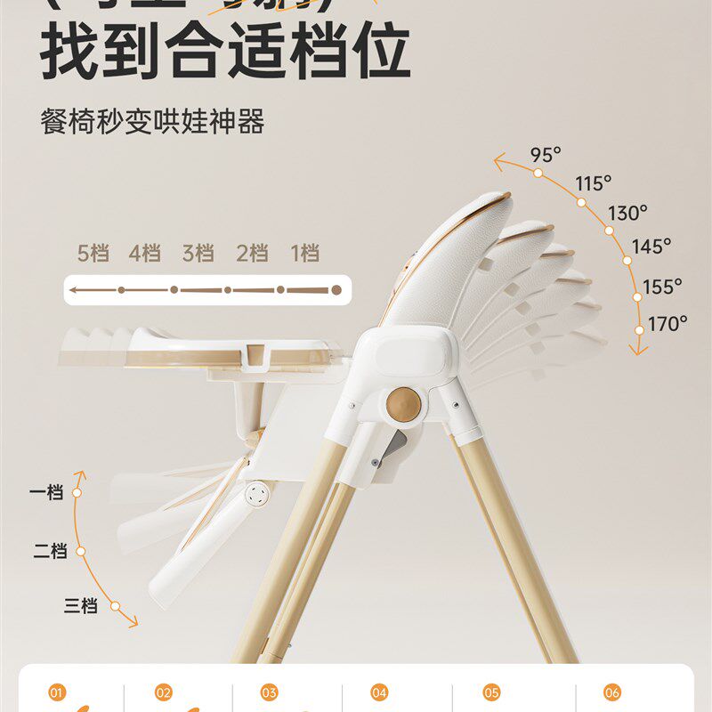 母婴宝宝餐椅多功能座椅新生儿宝宝餐桌椅电动摇椅二合一