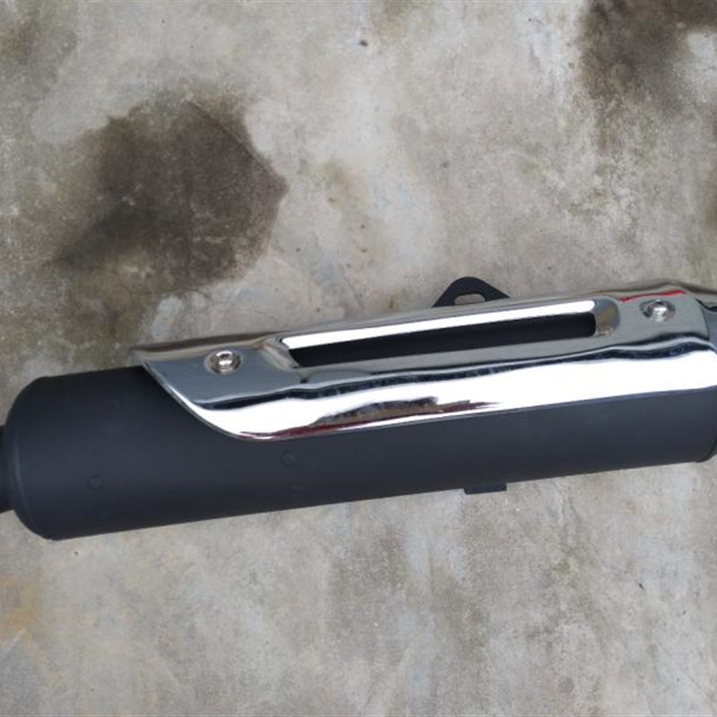 适用钱江摩托车配件畅跑QJ125-19 /6G/150-11B排气管消声器消声器