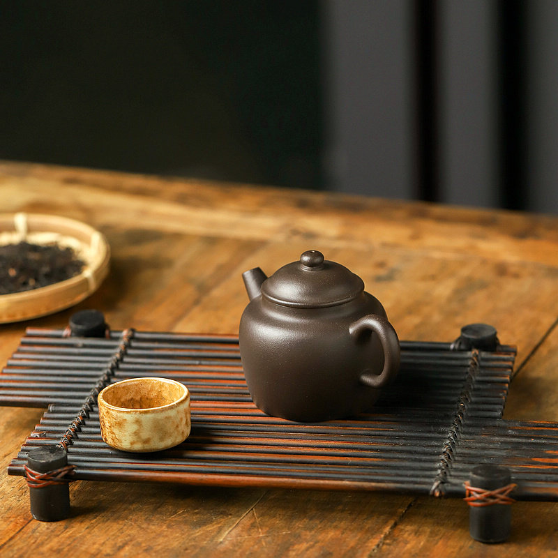 润砂堂重炮手具轮珠壶全手工正宗90年代厂版黑料宜兴紫砂茶壶包邮