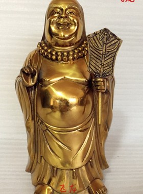 飞龙纯铜赤脚大仙赤脚金仙像佛像铜像工艺品家居摆件