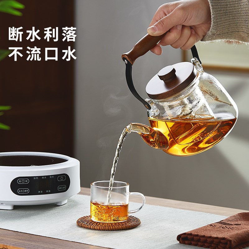 电陶炉煮茶炉玻璃茶壶耐高温2025新款高硼硅烧水壶专用提梁泡茶壶