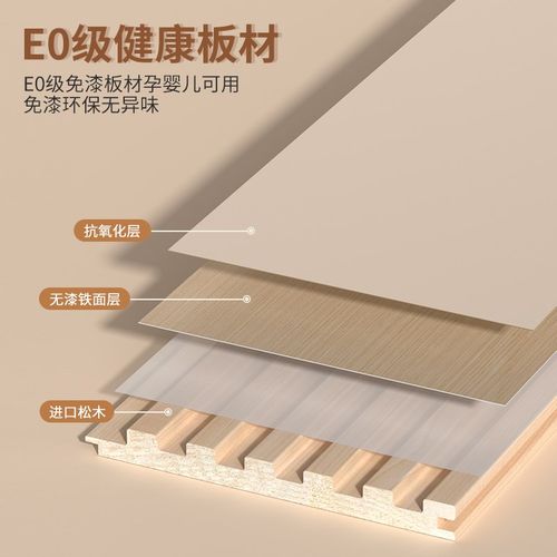 实木格栅板电视背景墙护墙板墙小长城凹凸形木饰面板隔栅板装饰板