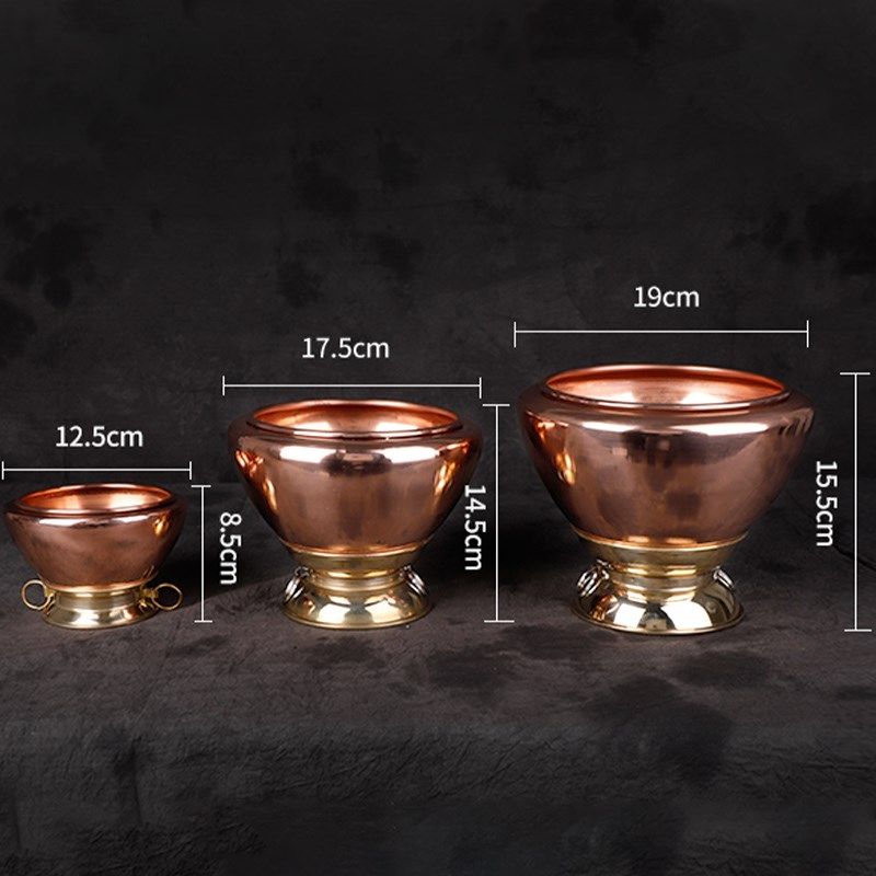 铜托钵紫铜释迦牟尼红铜钵摩尼碗佛钵/藏传用品佛器法器家用家居