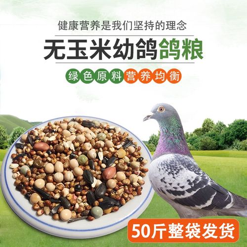 美顿宝无玉米鸽粮50斤鸟食鸡鸭肉成赛鸽斑鸠信鸽饲料保健砂沙营养