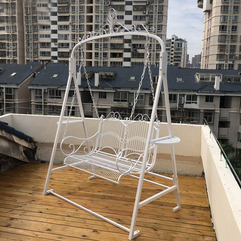 网红庭院别墅秋千户外躺椅室外铁艺阳台吊椅花家用休闲吊床摇摇椅