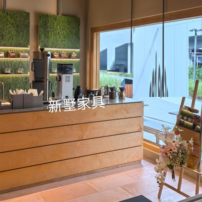 海洋板中岛柜流水台展示柜简约咖啡厅吧台柜甜品制作台工作台展柜