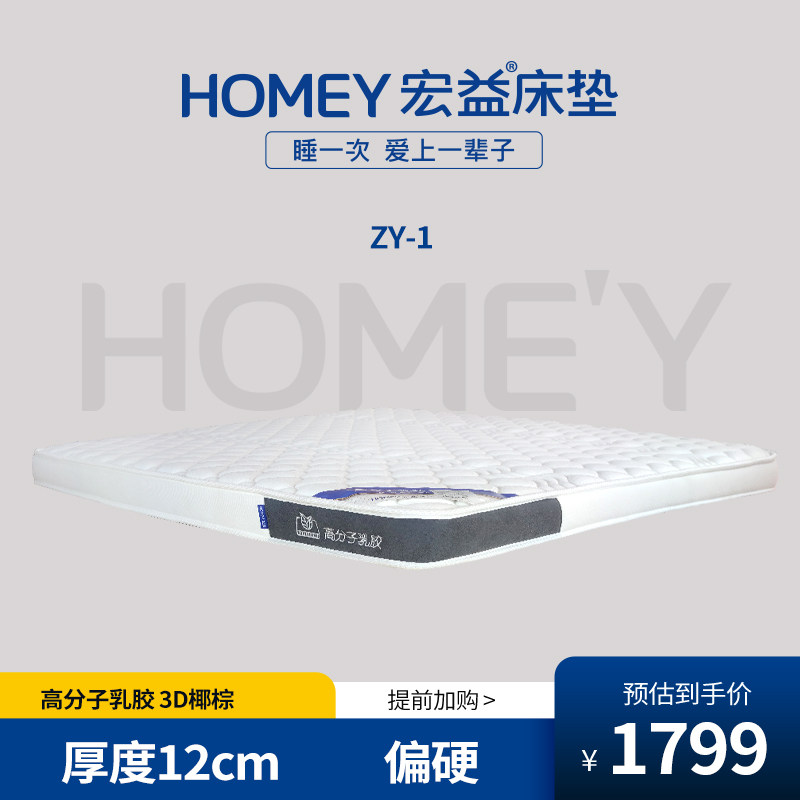 宏益床垫 zy-1 ZY-2 12cm高分子乳胶3d椰棕