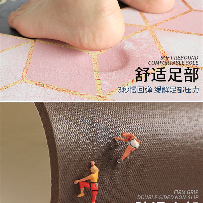 北欧厨房地垫可擦洗满铺垫子进门家用入户门免洗pvc防滑防油防水