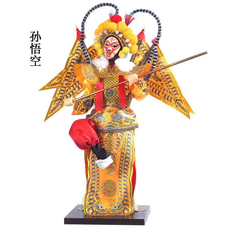 包邮 北京特色绢人娃娃 中国风工艺品京剧摆件 出国送老外礼物