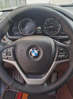 宝马3系320li方向盘套 5系525li X3X4X5X6E60E90专用手缝把套改装