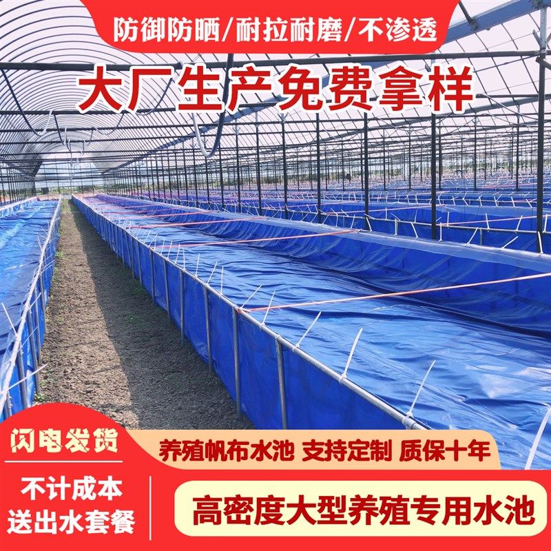 帆布鱼池防水布游泳池加厚家用养鱼水箱养殖池专用圆形蓄水池户外