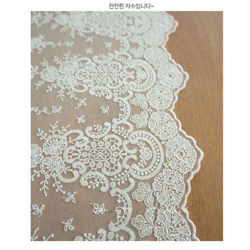 韩国韩式蕾丝桌旗米色欧式客厅茶几桌垫梳妆台布电视柜玄关柜盖巾