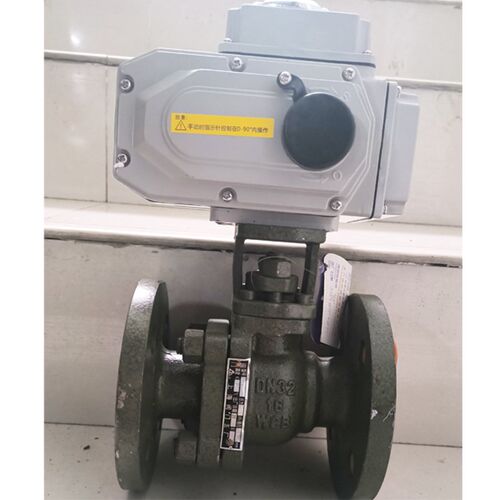 Q941F46-16电动球阀 耐腐蚀酸碱衬氟高温蒸汽法兰球阀DN25-200