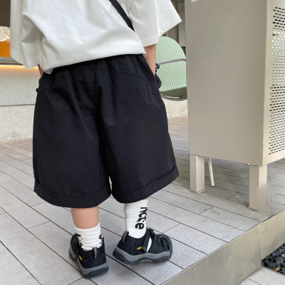 男童短裤儿童夏款裤子男孩黑色休闲裤男小童工装裤夏季薄款五分裤