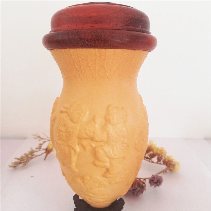 天然葫芦竹蛉子蝈蝈罐把玩范制花模虫具鸣虫蛐蛐笼子文玩收藏摆件