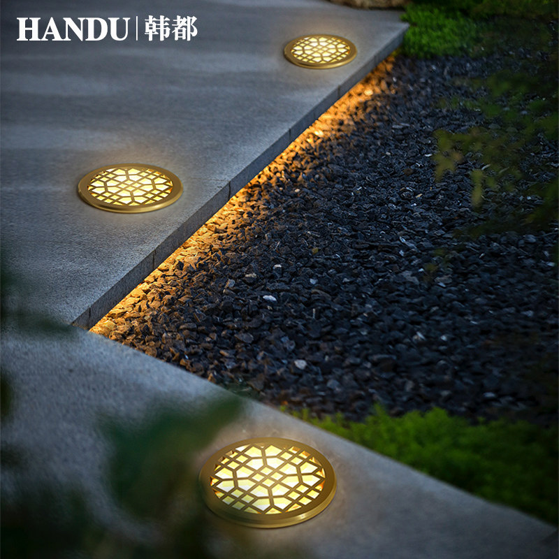 地脚灯庭院灯新中式地埋灯嵌入式台阶灯别墅草坪灯埋地灯花园地灯
